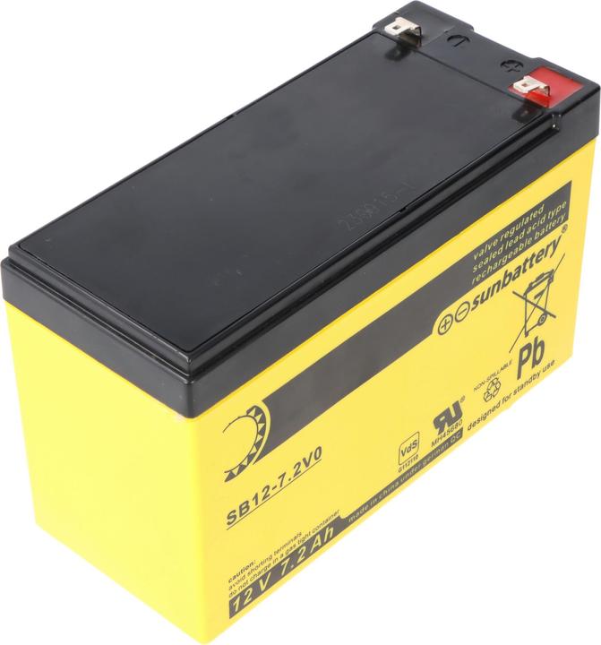 Immagine prodotto AccuCell Batteria Sun SB12-7.2V0, 12V 7.2Ah, 7.2-12L, batteria al piombo AGM (12 V, 7.20 Ah)