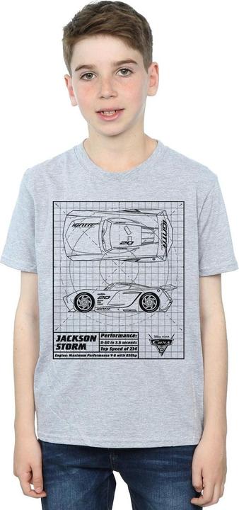 Image du produit Disney - T-shirt CARS JACKSON STORM BLUEPRINT - Garçon (152, 158)