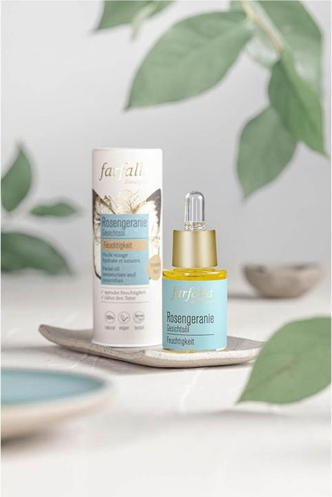 Actual product image Farfalla Moisturizing face oil rose geranium oil (15 ml, Face oil)