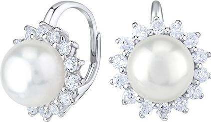 Produktbild Silvego Beautiful silver earrings with real white pearl LPS0156A
