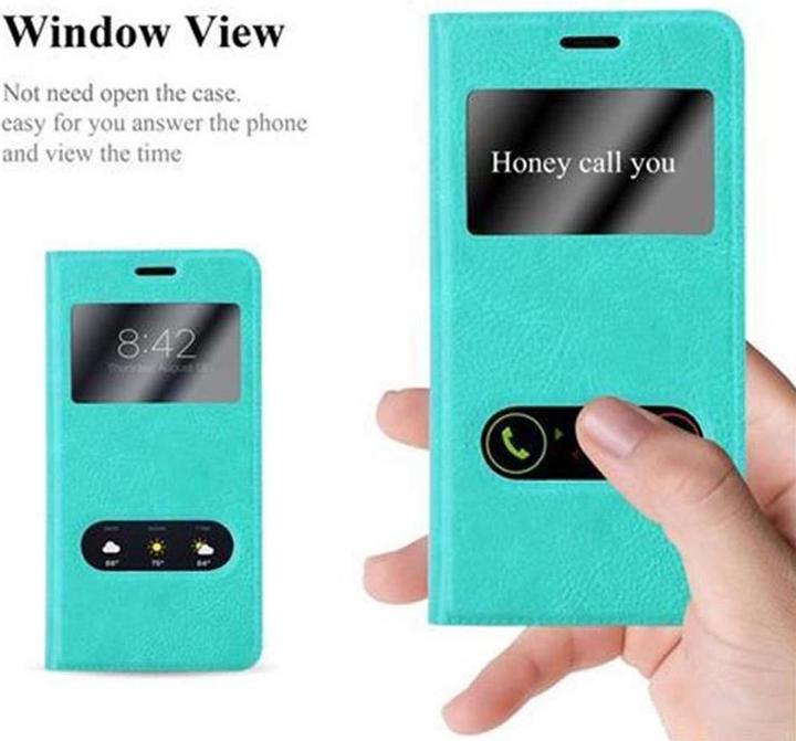 Actual product image Cadorabo Book with View double window cover (Apple iPhone X)