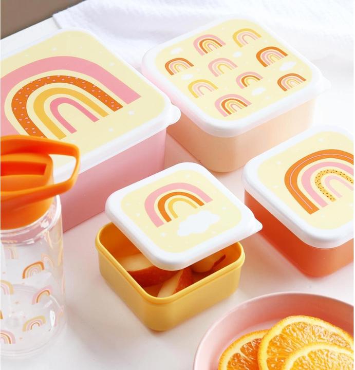 Actual product image A Little Lovely Company ALLC Lunch & Snack Box Rainbow SBSERA41
