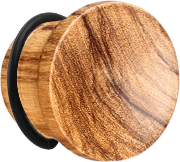 Produktbild Star Piercing Flared Plug aus Olivenholz mit O-Ring (Organisch, ohne Messing)