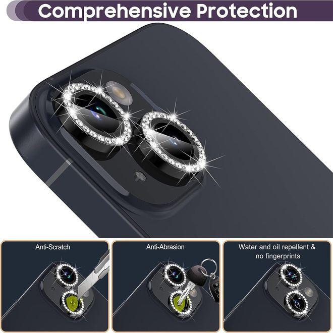 Image du produit MU Style Perles de verre Couverture de caméra (1 pièce(s), Apple iPhone 15 Plus, Apple iPhone 15)