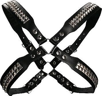 Produktbild Ouch! Men's Pyramid Stud Body Harness - One Size (One Size)