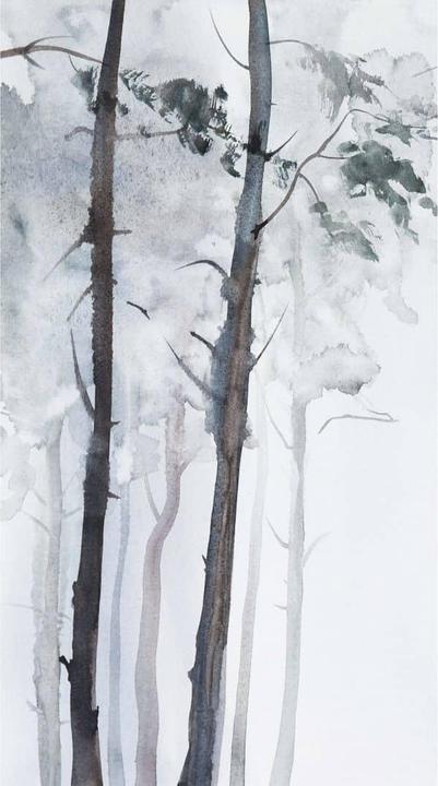 Actual product image Trenddeko Watercolor forest (144 x 260 cm)