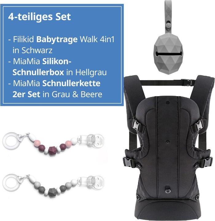Actual product image Fillikid Baby carrier Walk 4in1 incl. silicone dummy box Diamant baby carriers & slings