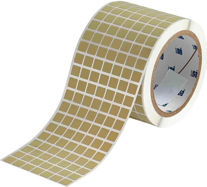 Immagine prodotto Brady THT-38-724-10, poliammide, beige, opaco, 9,53 x 9,53 mm, permanente, 7 corsie (10000 unità)