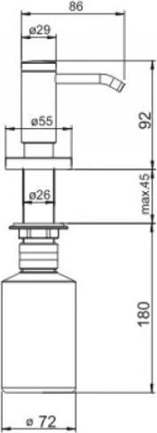 Image du produit Keuco Distributeur de savon Plan à encastrer 14949010200 chromé