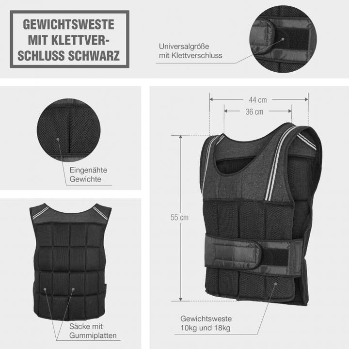 Actual product image Gorilla Sports Weight vest (1 x 10 kg)