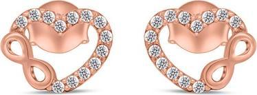 Actual product image Brilio Silver - Charming gold-plated heart earrings EA359R