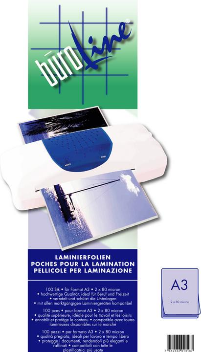Produktbild BüroLine Laminier-Folien - Standard (A3, 100 Stück, 80 µm)