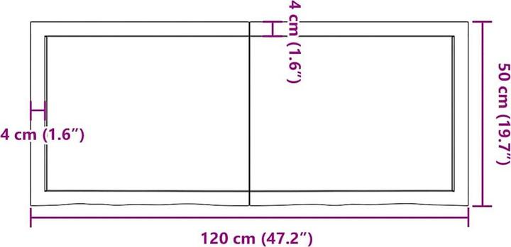 Immagine prodotto VidaXL Oak Nature (120 x 50 x 6 cm)