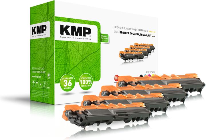 Image du produit KMP 4 B-T58V noir cyan magenta jaune Remplacer toner brother - Refill - Tonereineinhei (M, CF, C, Y)