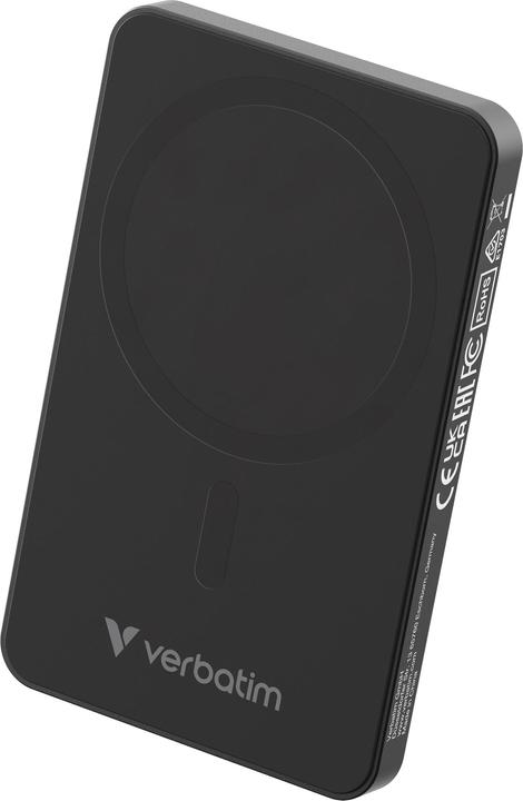 Verbatim Charge 'n' Go Essentials Power Bank Magnetic Wireless 5000mAh Black (5000 mAh, 20 W, 18.50 Wh)