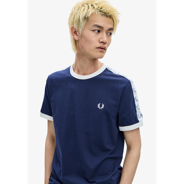 Immagine prodotto Fred Perry T-shirt con finiture a contrasto e strisce (XL)