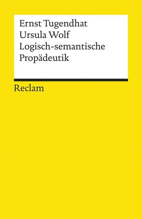 Actual product image Logisch-semantische Propädeutik (German, Ernst Tugendhat, 1986)