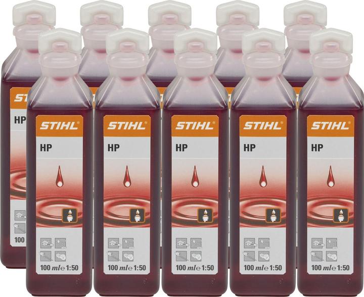 Actual product image Stihl 2-stroke engine oil (motor oil) HP 1:50 for 5 litres, content 100 ml 10 pieces (Chainsaw Sword)