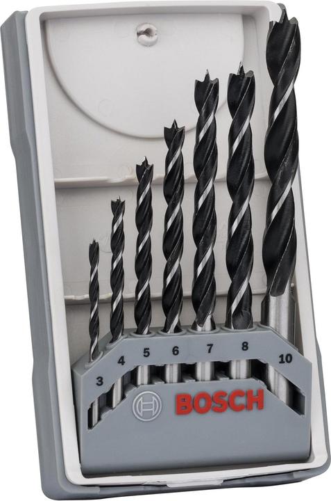 Bosch Professional Zubehör PRO Wood twist drill set. 7 pcs. (8 mm, 10 mm, 4 mm, 3 mm, 5 mm, 6 mm, 7 mm)