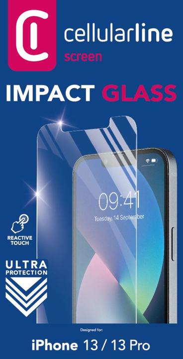 Immagine prodotto Cellularline Impact Glass (1 Pezzo/i, Apple iPhone 13, Apple iPhone 13 Pro)