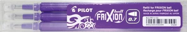 Image du produit Magni Pen 2261008B3 - Recharges pour roller Frixion Ball, épaisseur 0,7 mm, violet, effaçable, 3 pces (Dispositif de recharge, Violet, 0.40 mm)