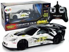 Actual product image Lean Toys Remote Control Sports Car Corvette C6.R, 2.4 G, 1:24, White