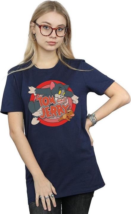 Image du produit Tom & Jerry T-shirt boyfriend en coton Catch pour femmes/femmes (XL)