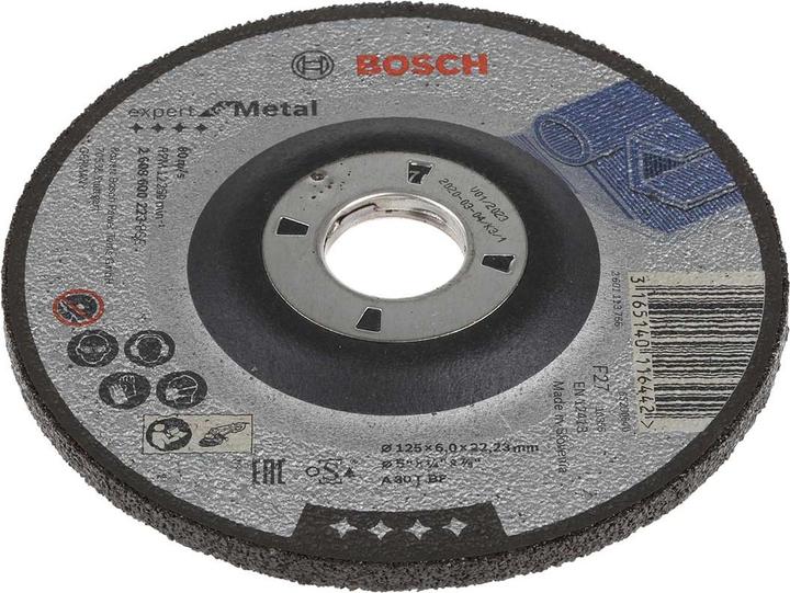Bosch Professional Zubehör PRO Metal Schruppscheibe, 125 x 6 x 22.23 mm (P30)