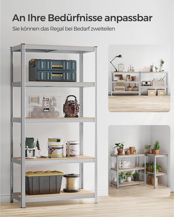 Produktbild Songmics Schwerlastregal GLR050E01 silber 100,0 x 50,0 x 200,0 cm