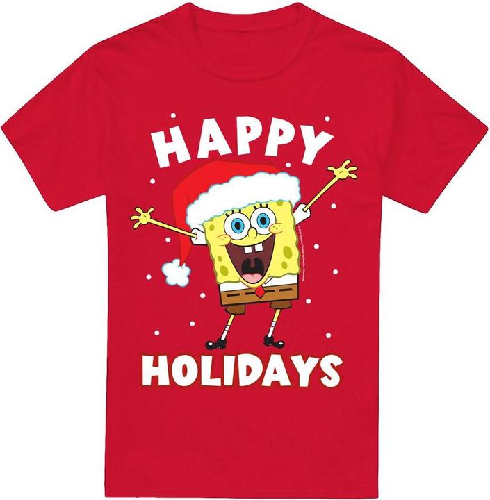 Spongebob Squarepants Happy Holidays TShirt weihnachtliches Design