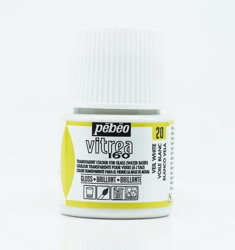 Actual product image Pebeo Vitrea 160 Glossy Veil White (White veil, 45 ml)