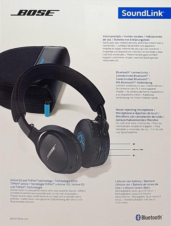 Produktbild Bose SoundLink OnEar Bluetooth Headphones (15 h, Kabelgebunden)
