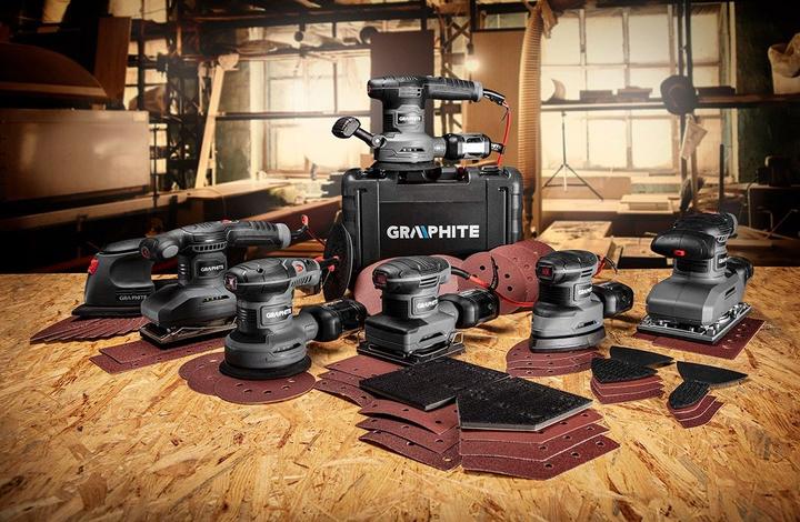 Actual product image Graphite 380 W grinder with a 115 x 230 mm foot (Sander, 380 W)