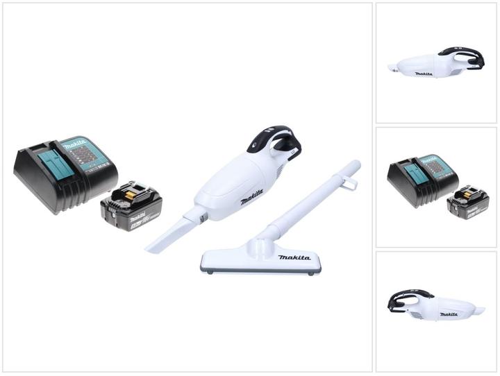 Produktbild Makita DCL 181 FRT1 W Akku Staubsauger 18 V Weiss + 1x Akku 5,0 Ah + Ladegerät