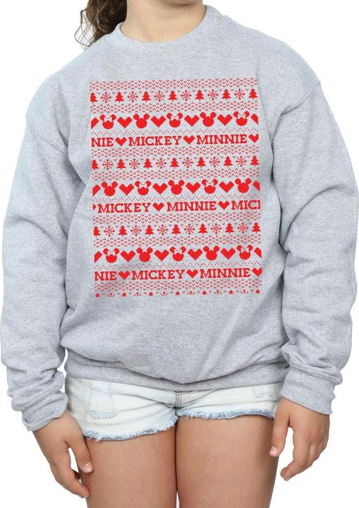 Immagine prodotto Disney Mickey And Minnie Christmas Fair Isle Felpa Ragazze (128)