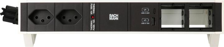 Image du produit Bachmann Multiprise de table DESK 2, 2x T13, 1x USB A/C, 2x Custom (2 x, Type 13, USB-A, USB-C, 0.20 m)