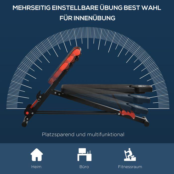 Produktbild Swisshandel24 Hantelbank Fitnessbank Schrägbank Multifunktion Bauchtrainer Verstellbar Stahl Schwarz 64x146x73,5-8