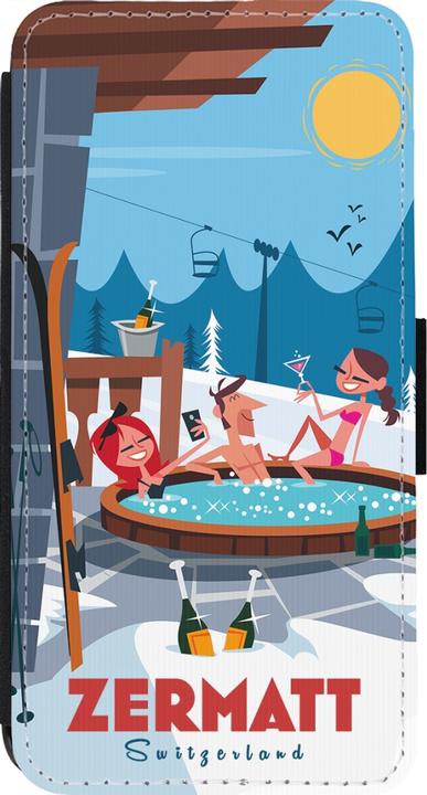 Produktbild PhoneLook Hülle Wallet schwarz Zermatt Mountain Jacuzzi (Apple iPhone 13 Pro)