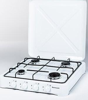 Immagine prodotto Ravanson Fornello K-04T Nero, Bianco da banco Gas 4 zone (s)