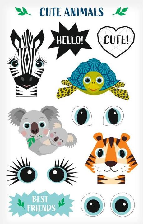 Actual product image Herlitz Foil sticker Cute Animals FSC