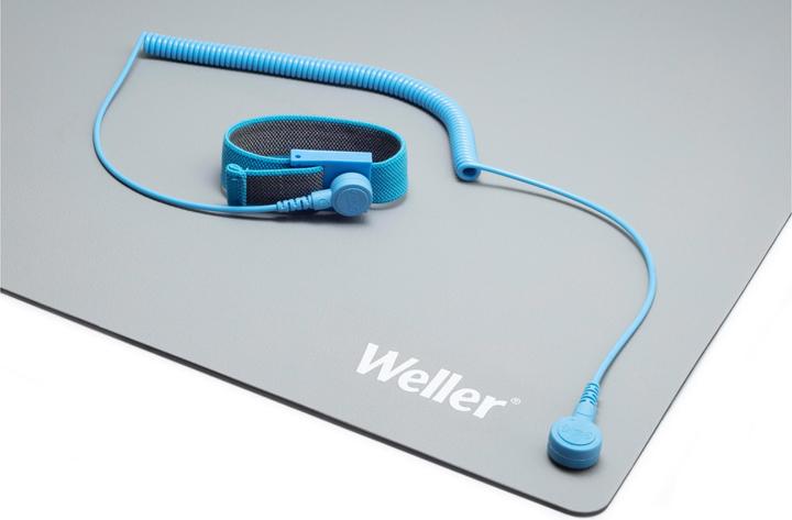 Weller Erem Antistatic ESD premium tabletop soldering mat set with wrist strap and spiral cable
