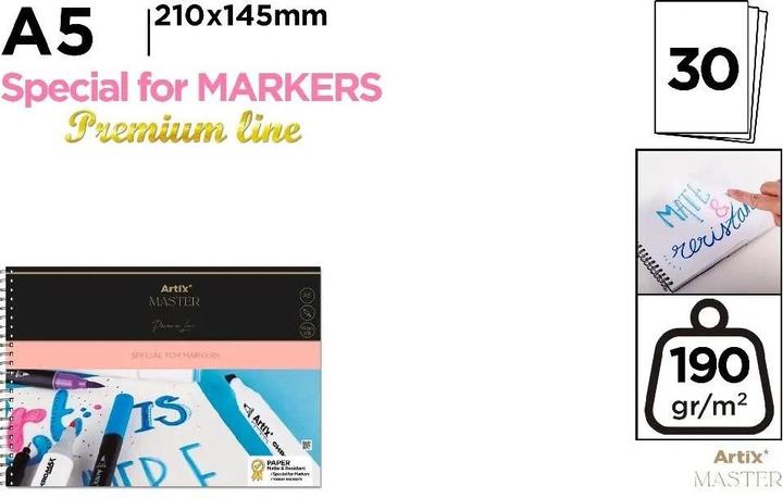 Image du produit Artix A5/30K-Skizzenbuch für Marker (A5)