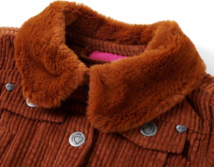 Produktbild VidaXL Kinderjacke Cord Cognac 116,Aussenmaterial: Cord (100 (116)