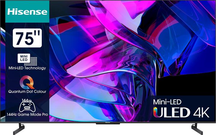 Actual product image Hisense TV 75U7KQ (75", U7K, Mini-LED, 4K, 2023)