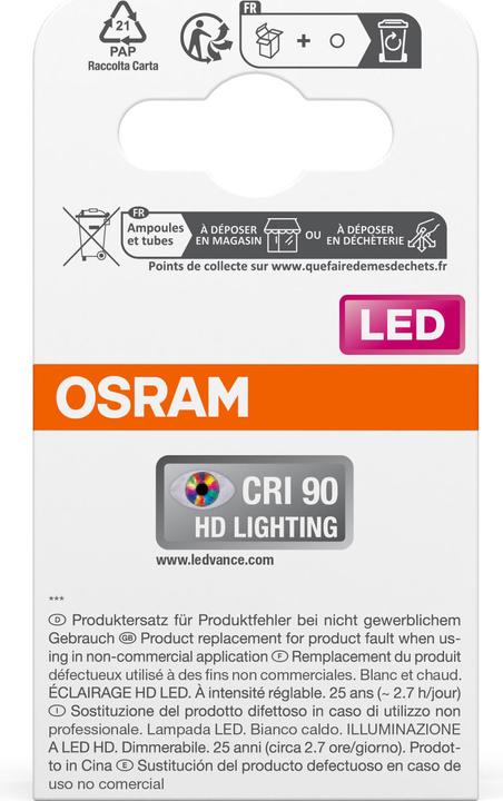 Energy Label Osram LED reflector (GU10, 4.50 W, 350 lm, 1 x, F)