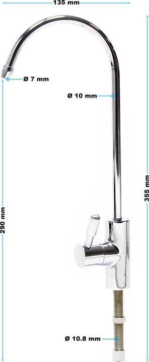 Produktbild Naturewater 6,35mm (1/4") Wasserhahn Design II D-13 Umkehrosmose Armatur Wasser