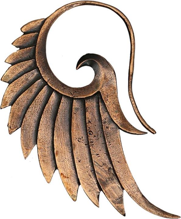 Produktbild Star Piercing Ohrgewicht Spirale rosegold Engelsflügel (ohne Messing, Bronze)