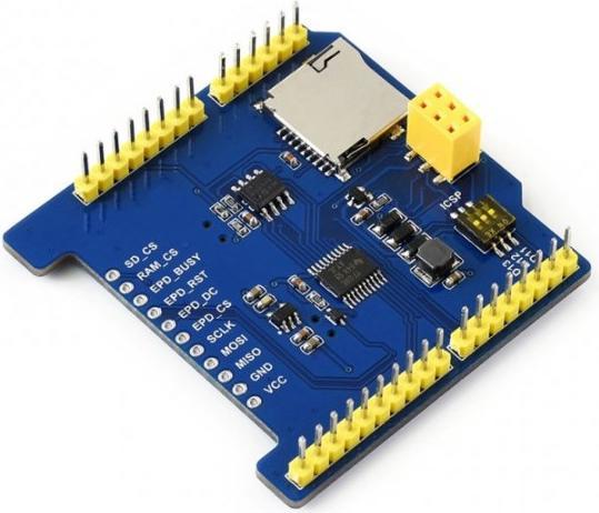 Actual product image WaveShare Universal Raw Driver e-Paper Shield for Arduino and NUCLEO