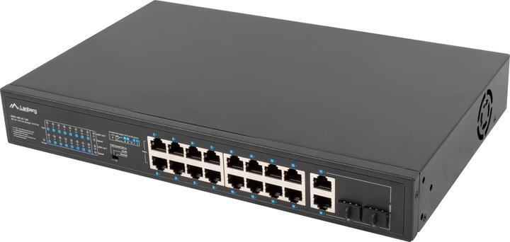 Produktbild Lanberg Switch rack 19 POE+ 16x 100MB /2X COMBO GIGABIT ETHERNET 150W (18 Ports)