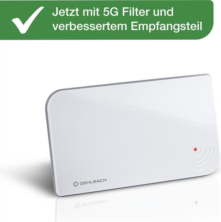 Produktbild Oehlbach Scope Vision 5G immerantenne für DVB-T2 mit 5G Filter (Flachantenne, DVB-T / -T2)